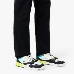 Sneakers LACOSTE Game Trainer Pro Homme Blanc/Vert – Style rétro tennis en mesh et cuir