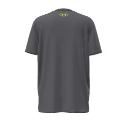 T-Shirt enfant à manches courtes Under Armour Logo Wordmark gris