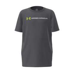 T-Shirt enfant à manches courtes Under Armour Logo Wordmark gris