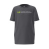T-Shirt enfant à manches courtes Under Armour Logo Wordmark gris