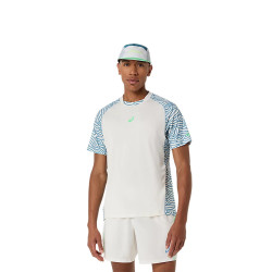 T-shirt Homme PADEL COURT ALL OVER PRINT SS TOP Blanc/Bleu