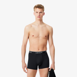 Lot de 3 Boxers Homme Lacoste Microfibre Noir