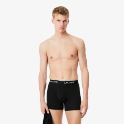 Lot de 3 Boxers Homme Lacoste Coton Stretch Noir