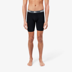 Lot de 3 Boxers Longs Homme Lacoste Polyamide Noir/Vert-Lauze/Turquin | DM'Sports