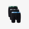 Lot de 3 Boxers Longs Homme Lacoste Polyamide Noir/Vert-Lauze/Turquin | DM'Sports