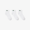 Lot de 3 Paires de Chaussettes Basses Lacoste Blanc