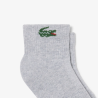 Lot de 3 Paires de Chaussettes de Sport Mi-Hautes Lacoste Blanc/Argent Chiné/Noir | DM'Sports
