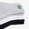Lot de 6 Paires de Chaussettes de Sport Mi-Hautes Lacoste Blanc/Argent Chiné/Noir | DM'Sports