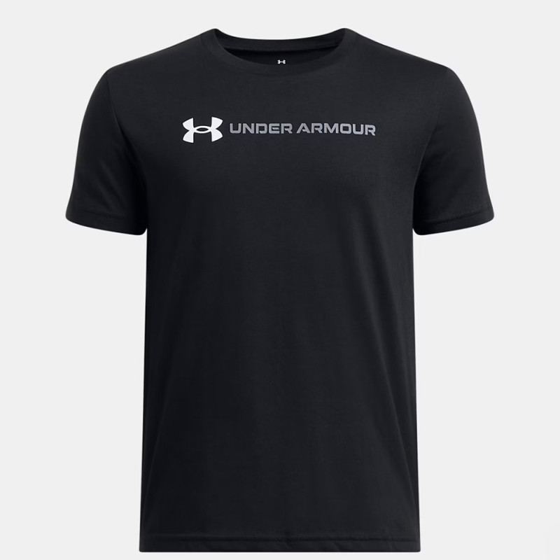 T-Shirt enfant à manches courtes Under Armour Logo Wordmark Noir