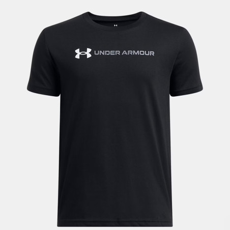 T-Shirt enfant à manches courtes Under Armour Logo Wordmark Noir