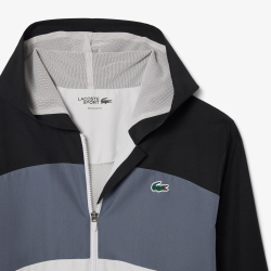 Veste Sport Lacoste à Capuche Patisson Urbain Noir Novak Djokovic Off Court | DM'Sports