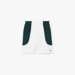 Short Lacoste Sport Déperlant Farine/Sinople Homme | DM'Sports