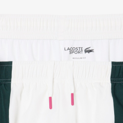 Short Lacoste Sport Déperlant Farine/Sinople Homme | DM'Sports