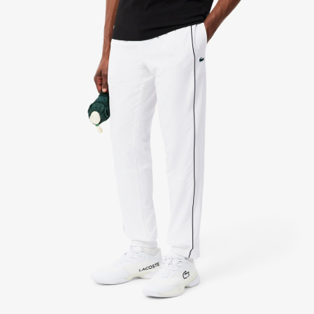 Pantalon de Survêtement Homme Lacoste Sport Taffetas Blanc/Noir