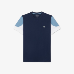 T-shirt Lacoste Off Court Imprimé Dos Marine Aral Homme | DM'Sports