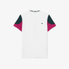 T-shirt Homme Lacoste Sport Imprimé Dos Tennis Performance Off Court Farine/Sinople-Rubine | DM'Sports
