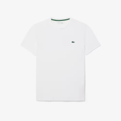 T-shirt Homme Lacoste Sport Imprimé Dos Blanc/Ruisseau