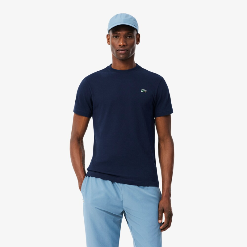 T-shirt Homme Lacoste Sport Imprimé Dos Marine/Blanc | DM'Sports