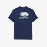 T-shirt Homme Lacoste Sport Imprimé Dos Marine/Blanc | DM'Sports