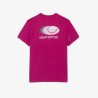 T-shirt Homme Lacoste Sport Imprimé Dos Rubine/Blanc | DM'Sports