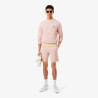 Short Homme Lacoste en molleton gratté de coton biologique Rose Clair