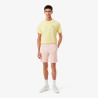 Short Homme Lacoste en molleton gratté de coton biologique Rose Clair