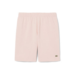 Short Homme Lacoste en molleton gratté de coton biologique Rose Clair