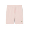 Short Homme Lacoste en molleton gratté de coton biologique Rose Clair