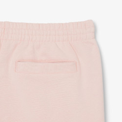 Short Homme Lacoste en molleton gratté de coton biologique Rose Clair