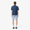 Short Homme Lacoste en molleton gratté de coton biologique Bleu Clair