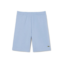 Short Homme Lacoste en molleton gratté de coton biologique Bleu Clair