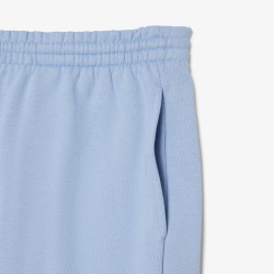 Short Homme Lacoste en molleton gratté de coton biologique Bleu Clair