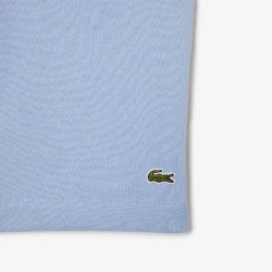 Short Homme Lacoste en molleton gratté de coton biologique Bleu Clair