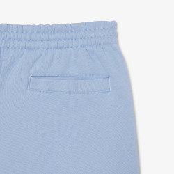 Short Homme Lacoste en molleton gratté de coton biologique Bleu Clair