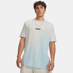 T-shirt à Manches Courtes Homme Under Armour Blend Logo Pierre Rouge Anthem