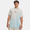 T-shirt à Manches Courtes Homme Under Armour Blend Logo Bleu Opale Rouge Anthem | DM'Sports
