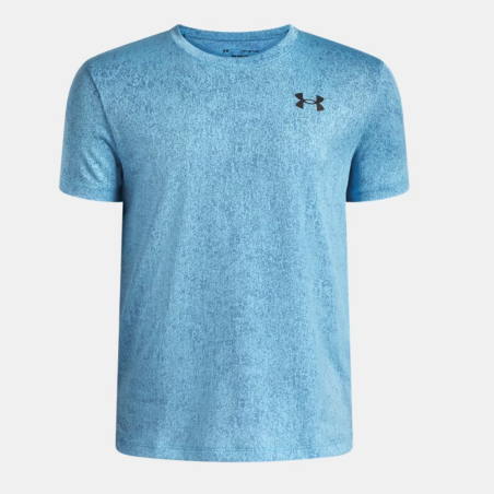 T-shirt à Manches Courtes Garçon Under Armour Tech™ Pixelate Bleu Fresco Noir