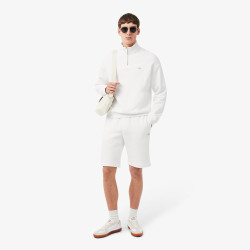 Short relaxed fit LACOSTE en molleton Blanc