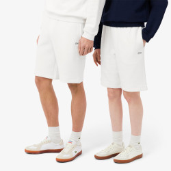 Short relaxed fit LACOSTE en molleton Blanc