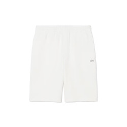 Short relaxed fit LACOSTE en molleton Blanc