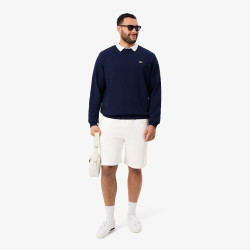 Short relaxed fit LACOSTE en molleton Blanc