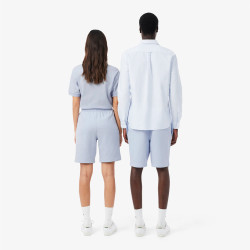 Short regular fit LACOSTE en molleton Bleu Clair