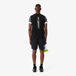 Short Sport color-block déperlant LACOSTE noir et gris