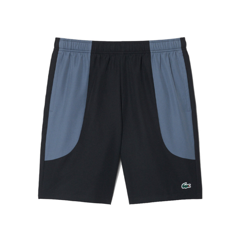 Short Sport color-block déperlant LACOSTE noir et gris