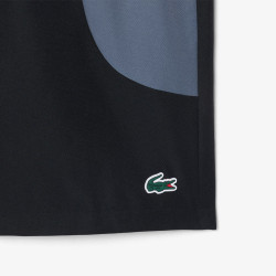 Short Sport color-block déperlant LACOSTE noir et gris