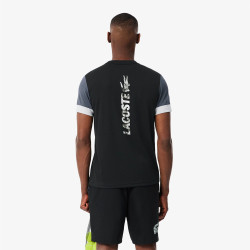 T-shirt Sport color-block imprimé LACOSTE noir et gris