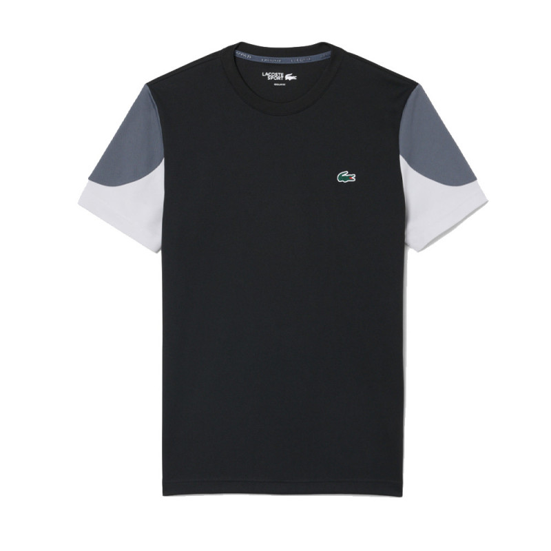 T-shirt Sport color-block imprimé LACOSTE noir et gris