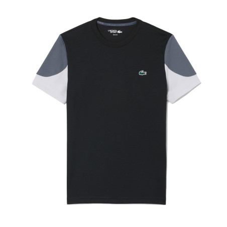 T-shirt Sport color-block imprimé LACOSTE noir et gris
