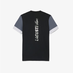 T-shirt Sport color-block imprimé LACOSTE noir et gris