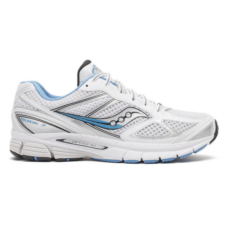 Baskets SAUCONY ProGrid Guide 7 Blanches et Bleues